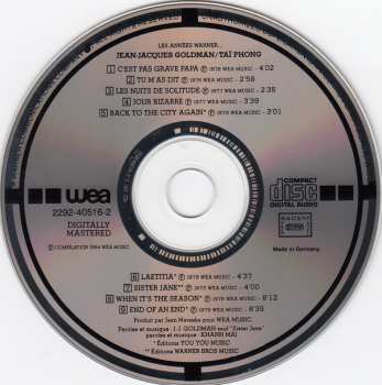 CD Jean-Jacques Goldman: Les Années Warner