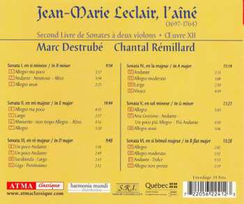 CD Jean Marie Leclair: Second Livre Des Sonates à Deux Violons