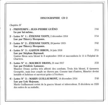 2CD Jean-Pierre Guéno: Paroles De Poilus. Lettres Et Carnets Du Front 1914-1918