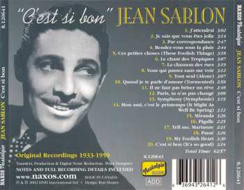 CD Jean Sablon: C'est Si Bon