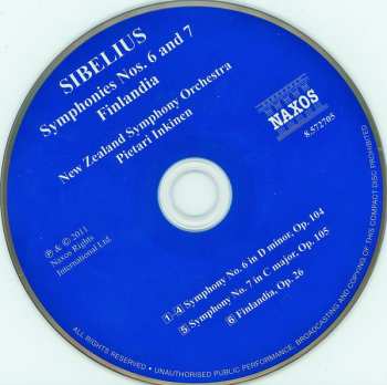 CD Jean Sibelius: Symphonies Nos. 6 And 7, Finlandia