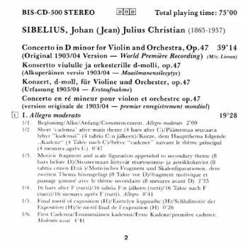 CD نيسم جلال: Violin Concerto In D Minor, Op. 47 (Both Versions)