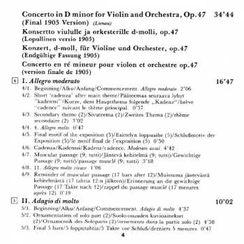 CD نيسم جلال: Violin Concerto In D Minor, Op. 47 (Both Versions)