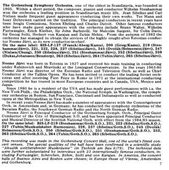 CD Göteborgs Symfoniker: Symphony No.3 C Major Op. 52 / Suite From "King Christian II"