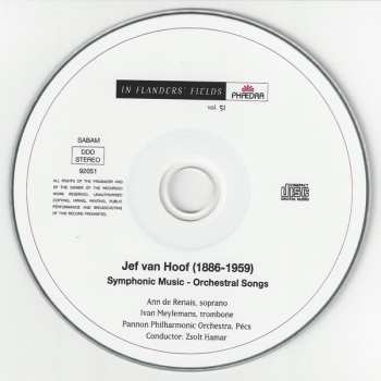 CD Jef Van Hoof: Symphonic Music + Orchestral Songs