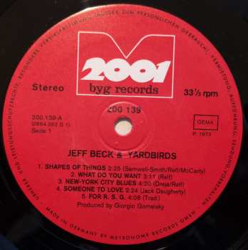 LP The Yardbirds: Jeff Beck & Yardbirds