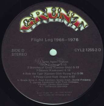 2LP Jefferson Airplane: Flight Log 1966-1976