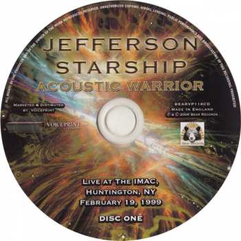 2CD Jefferson Starship: Acoustic Warrior - Live IMAC 99