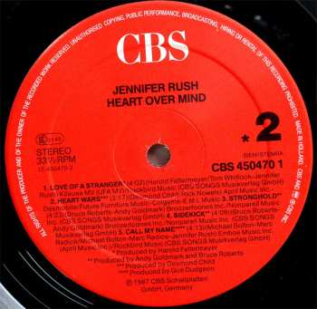 LP Jennifer Rush: Heart Over Mind