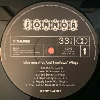 LP Jeremy Harmer: Idiosyncratics And Swallows Wings