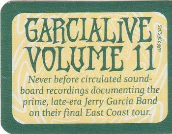 2CD The Jerry Garcia Band: GarciaLive Volume 11 (November 11th 1993 Providence Civic Center)