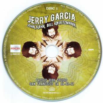 2CD Jerry Garcia: Pacific High Studio, San Francisco, CA 06-02-72
