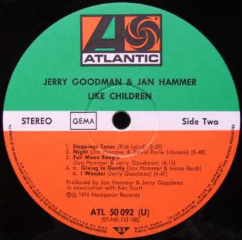 LP Jan Hammer: Like Children 