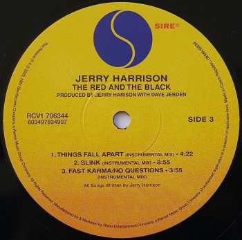 2LP Jerry Harrison: The Red And The Black LTD | CLR