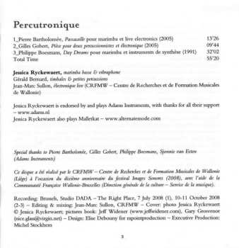 CD Jessica Ryckewaert: Percutronique