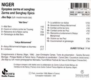 CD Jibo Baje: Niger - Epopées Zarma Et Songhay