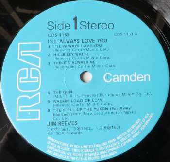 LP Jim Reeves: Ill Always Love You