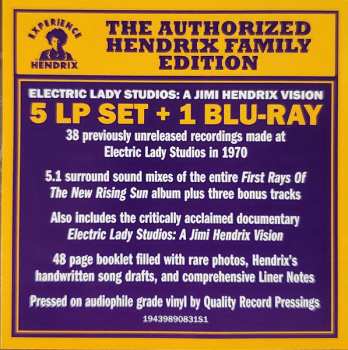 5LP/Dobozkészlet/Blu-ray Jimi Hendrix: Electric Lady Studios: A Jimi Hendrix Vision
