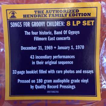 8LP/Dobozkészlet Jimi Hendrix: Songs For Groovy Children (The Fillmore East Concerts)