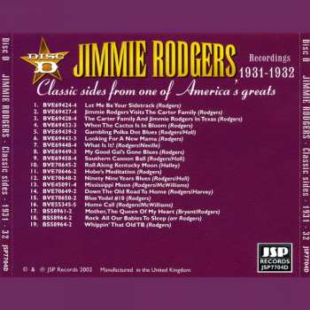 5CD/Dobozkészlet Jimmie Rodgers: Recordings 1927-1933