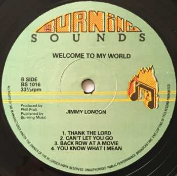 LP Jimmy London: Welcome To My World