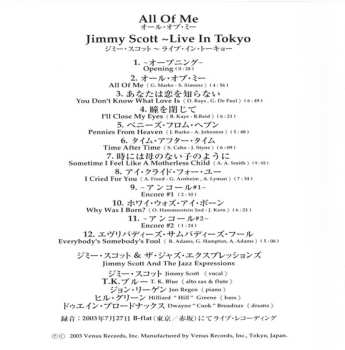 SACD Jimmy Scott: All Of Me - Live in Tokyo
