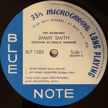 LP Jimmy Smith: Groovin' At Smalls' Paradise (Volume 1)