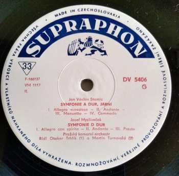 LP Jan Václav Antonín Stamic: Benda - Míča - Stamic - Mysliveček