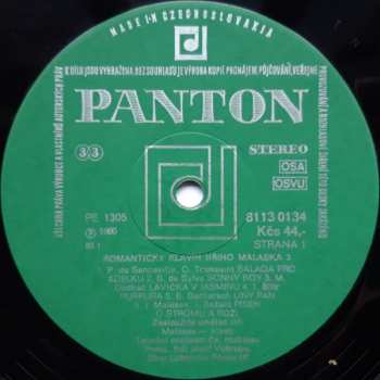 LP Jiří Malásek: Romantický Klavír Jiřího Maláska (3) (Romantic Piano Of Jiří Malásek)