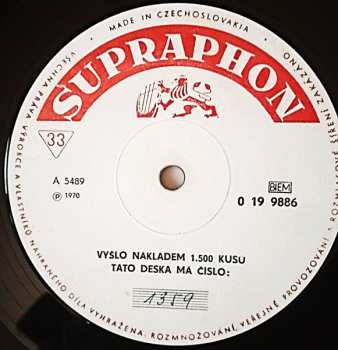 LP Jiří Šlitr: Ďábel z Vinohrad (Gramorecital Jiřího Šlitra)  NUM