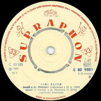 2SP Jiří Šlitr: Jonáš A Tingl-tangl / Ďábel Z Vinohrad / Jonáš A Dr. Matrace