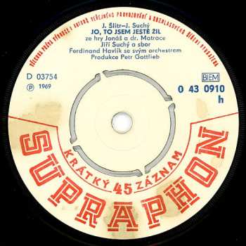 SP Jiří Suchý & Jiří Šlitr: Na Shledanou / Jo, To Jsem Ještě Žil