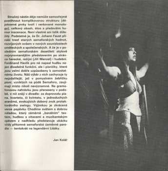 2SP Jiří Suchý: Dr Johann Faust, Praha II., Karlovo Nám. 40