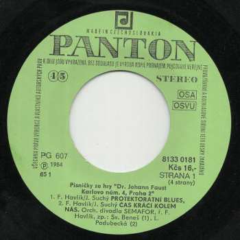 2SP Jiří Suchý: Dr Johann Faust, Praha II., Karlovo Nám. 40