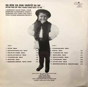 LP Jiří Zmožek: Za Rok Za Dva Vrátiš Sa Mi... = After One Or Two Years Come Back To Me...