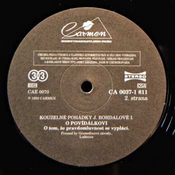 LP Jiřina Bohdalová: Kouzelné Pohádky Jiřiny Bohdalové 1