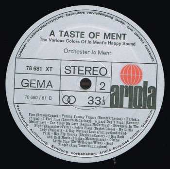 LP Jo Ment's Happy Sound: A Taste Of Ment