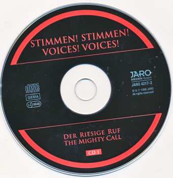 3CD Joachim Ernst Berendt: Stimmen! Stimmen! = Voices! Voices! - Die Riesige Ruf = The Mighty Call