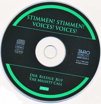 3CD Joachim Ernst Berendt: Stimmen! Stimmen! = Voices! Voices! - Die Riesige Ruf = The Mighty Call