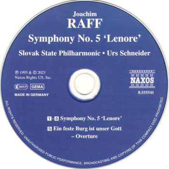 CD Joseph Joachim Raff: Symphony No. 5 'Lenore'