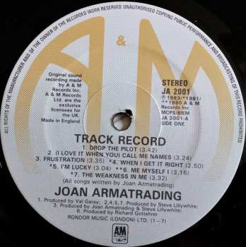 LP Joan Armatrading: Track Record