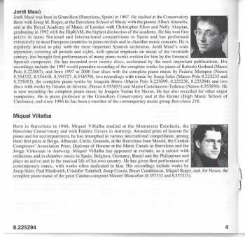 CD Jordi Masó: Piano Music: Piano Sonata No. 2 • Presences