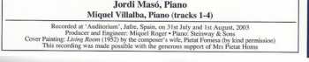 CD Jordi Masó: Piano Music: Piano Sonata No. 2 • Presences