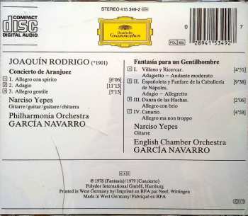CD Joaquín Rodrigo: Concierto De Aranjuez. Fantasía Para Un Gentilhombre