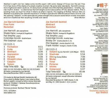 2CD Joe Harriott Quintet: Free Form & Abstract Revisited