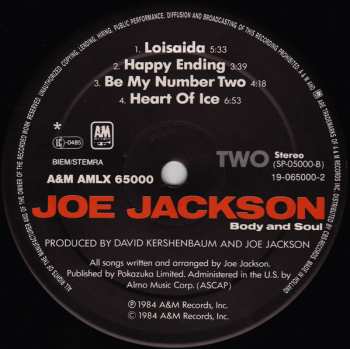 LP Joe Jackson: Body And Soul