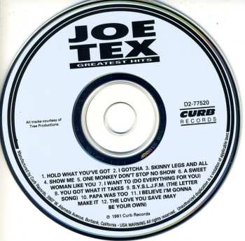 CD Joe Tex: Greatest Hits