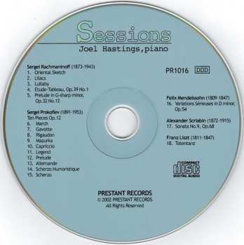CD Joel Hastings: Sessions