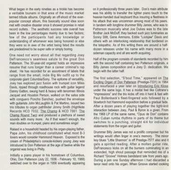 CD Joey DeFrancesco: The Philadelphia Connection - A Tribute To Don Patterson