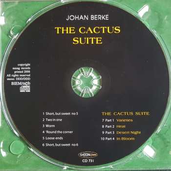 CD Johan Berke: The Cactus Suite